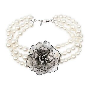 ZARA Shimmer Pearl Flower Necklace